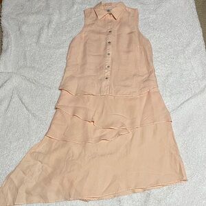 Finley Sleeveless Peach Layered Dress women’s size small